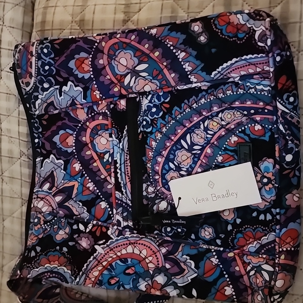 Vera Bradley Haymarket PAISLEY Navy Pink Bag